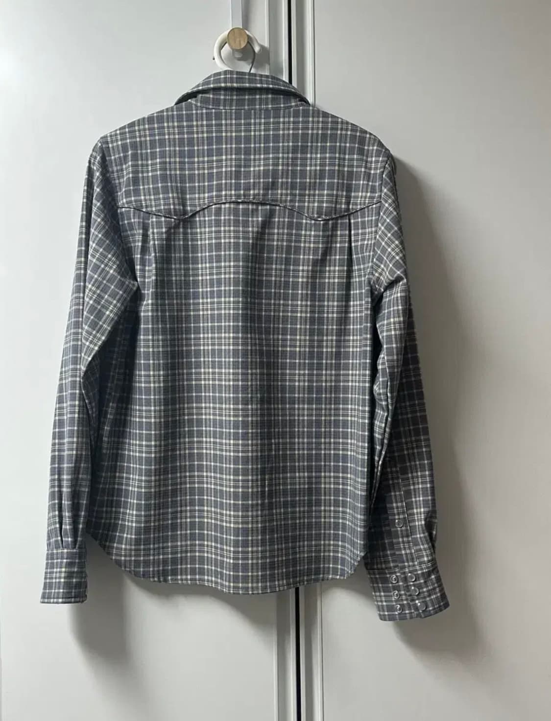아캄 western check shirts (Blue) 상품이미지5