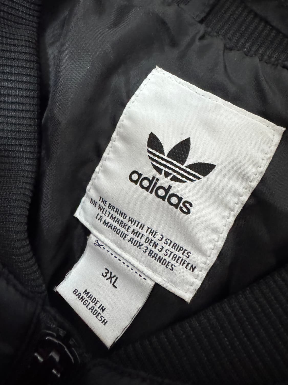 아디다스 오리지널 블랙 퀄팅 점퍼 자켓 XL~2XL 상품이미지3