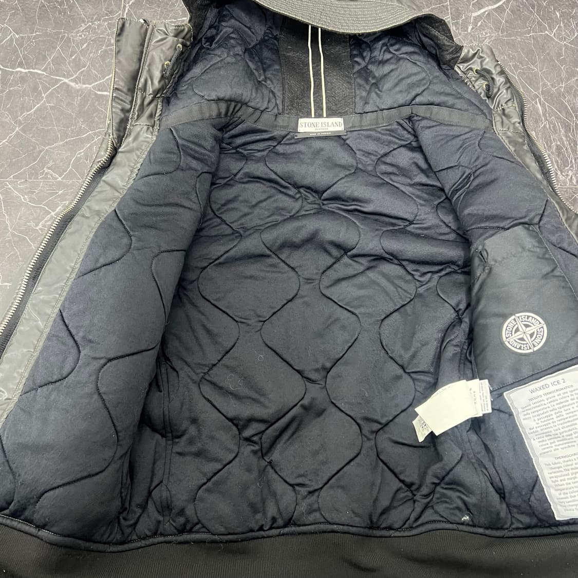 스톤아일랜드 와펜 왁스드 아이스 2 후드 자켓 상품이미지8