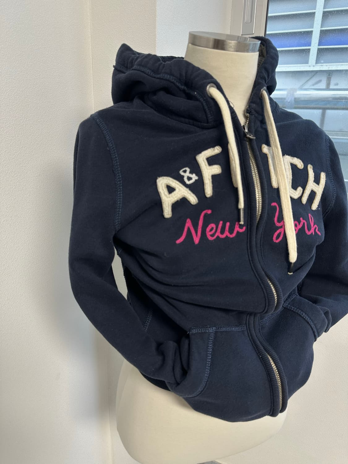 아베크롬비 딱붙 네이비 후드집업 상품이미지2