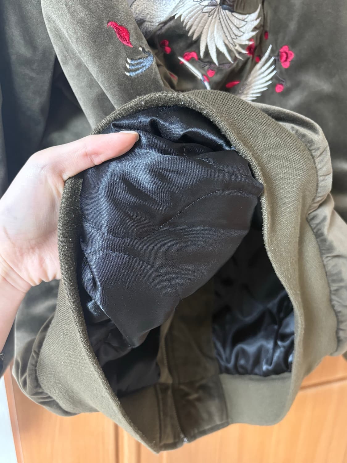 벨벳 자수 누비 스카잔 상품이미지4