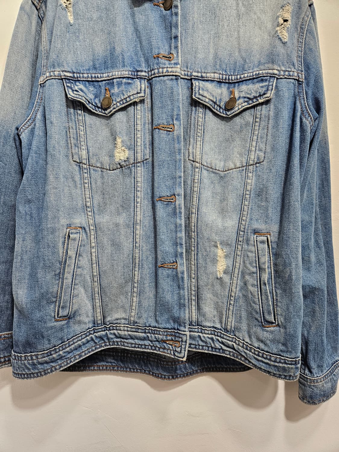 자라(ZARA) 데미지 워싱 청자켓  상품이미지6