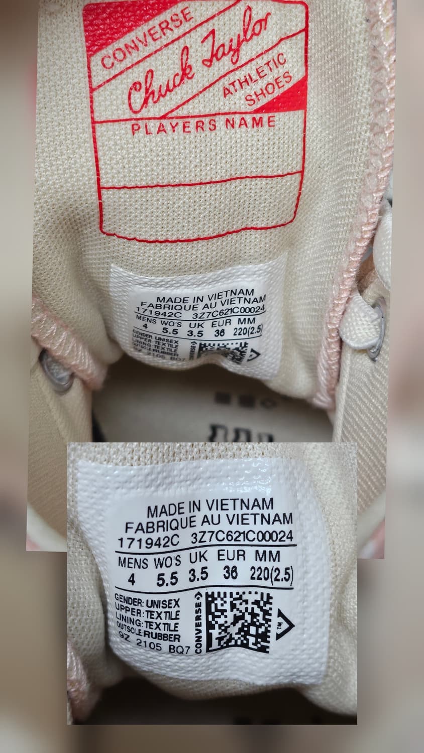 컨버스 220 하이크 페이즐리 스톰핑크 하이탑스니커즈 HD19 상품이미지7