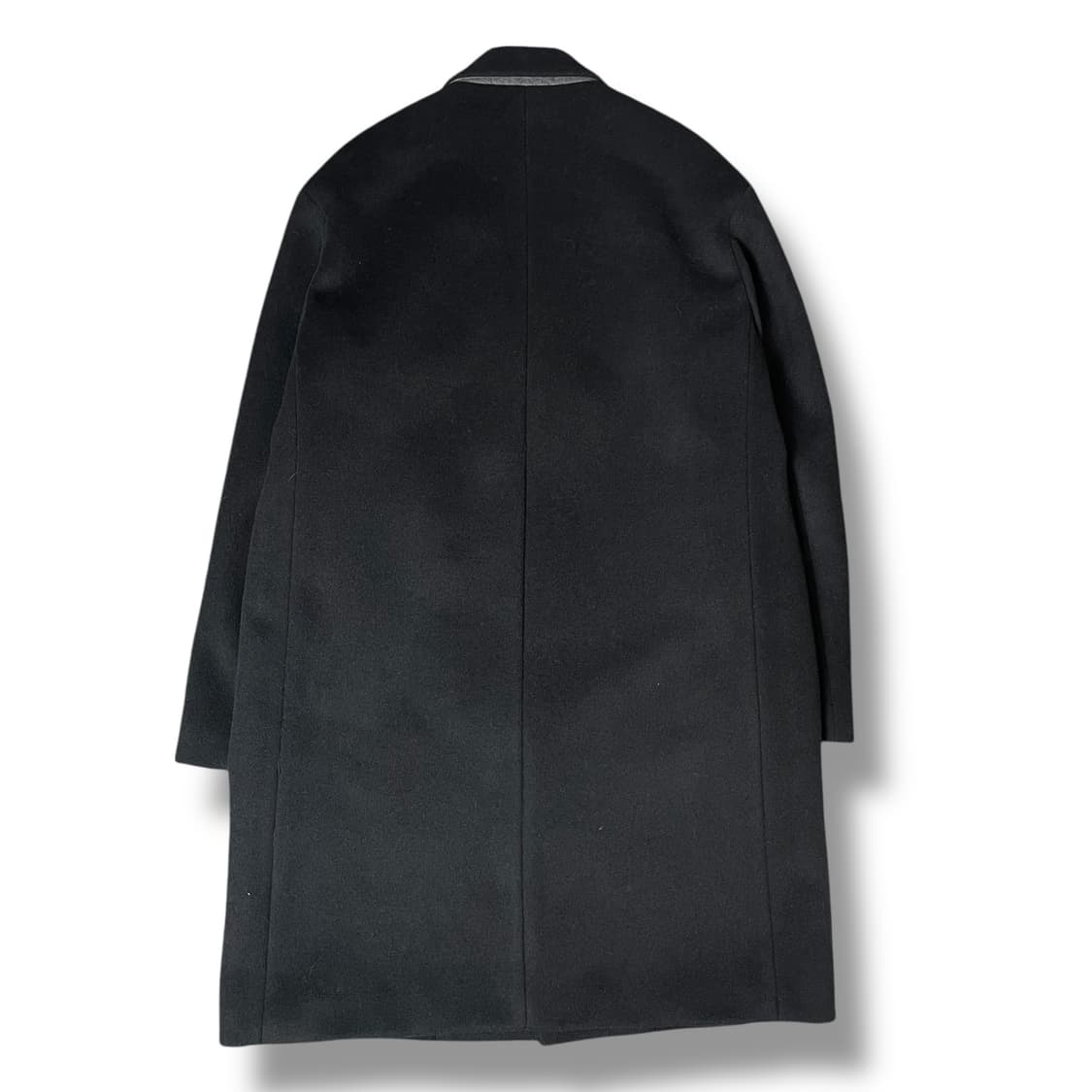 앤듀 세미오버핏 혼방 누빔 블랙 롱코트 100 상품이미지2