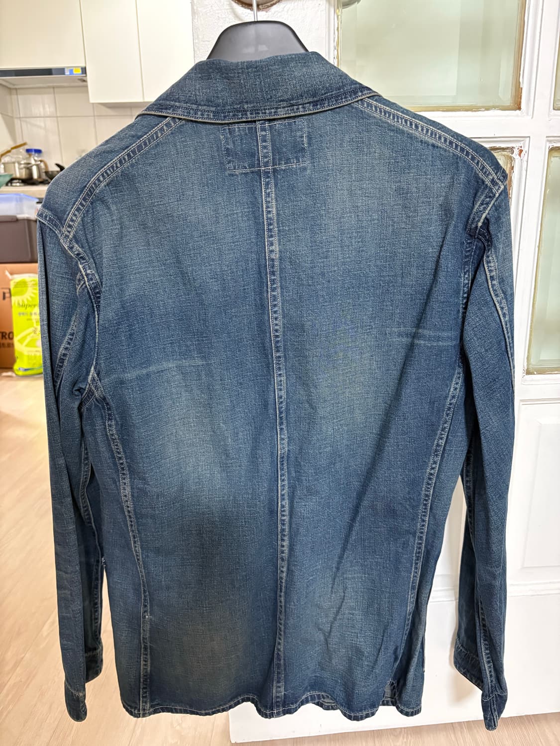 RRL 코튼 리넨 데님 엔지니어 재킷 S 판매 상품이미지2