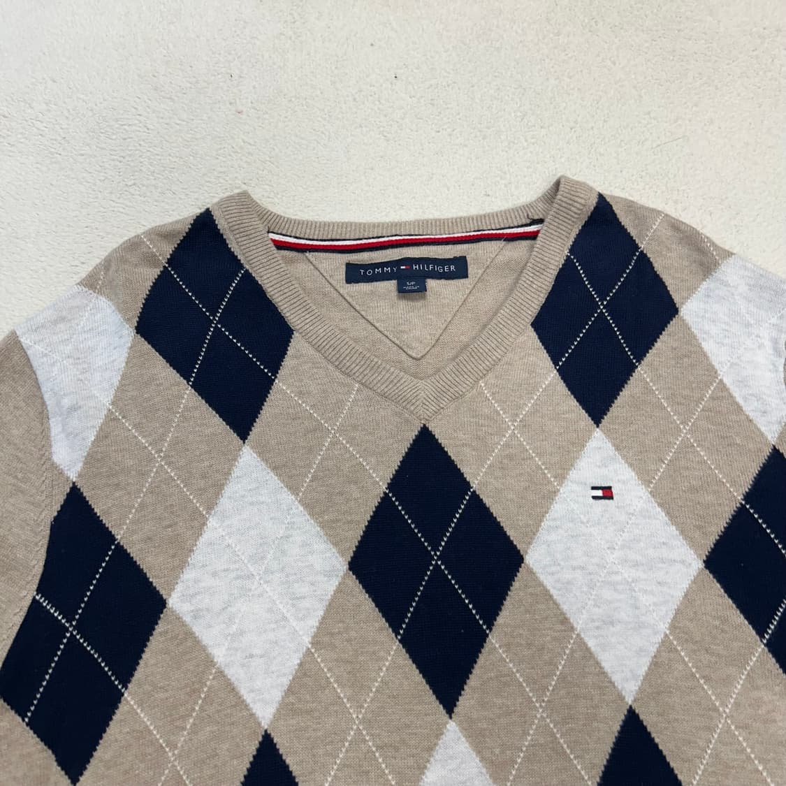 Tommy Hilfiger Argyle Knit Sweater 상품이미지5