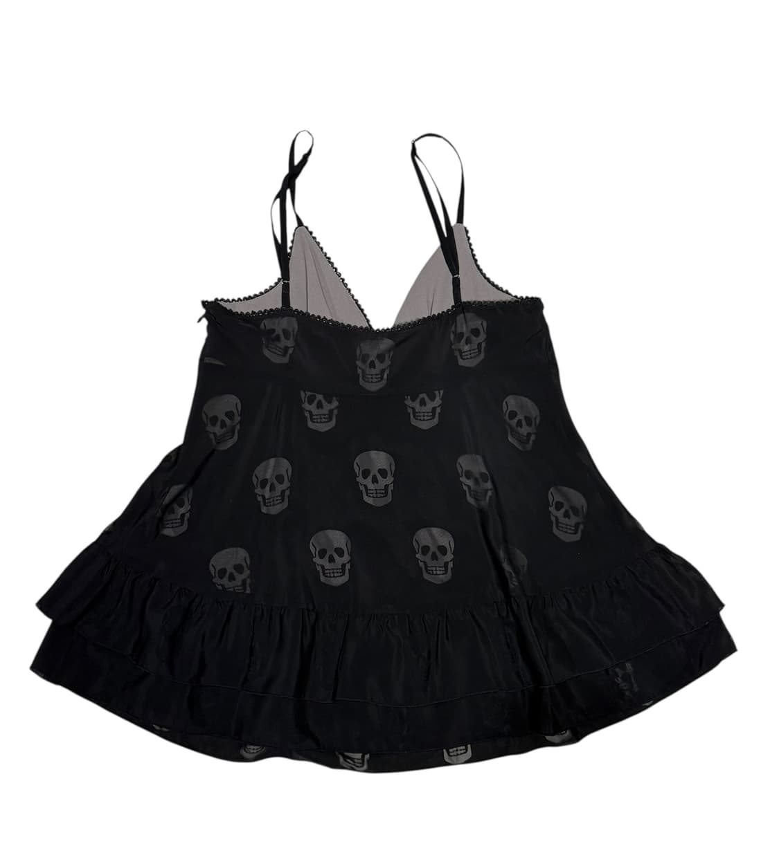 히스테릭 글래머 아카이브 이중 원단 해골 프릴 원피스 케미솔 상품이미지2