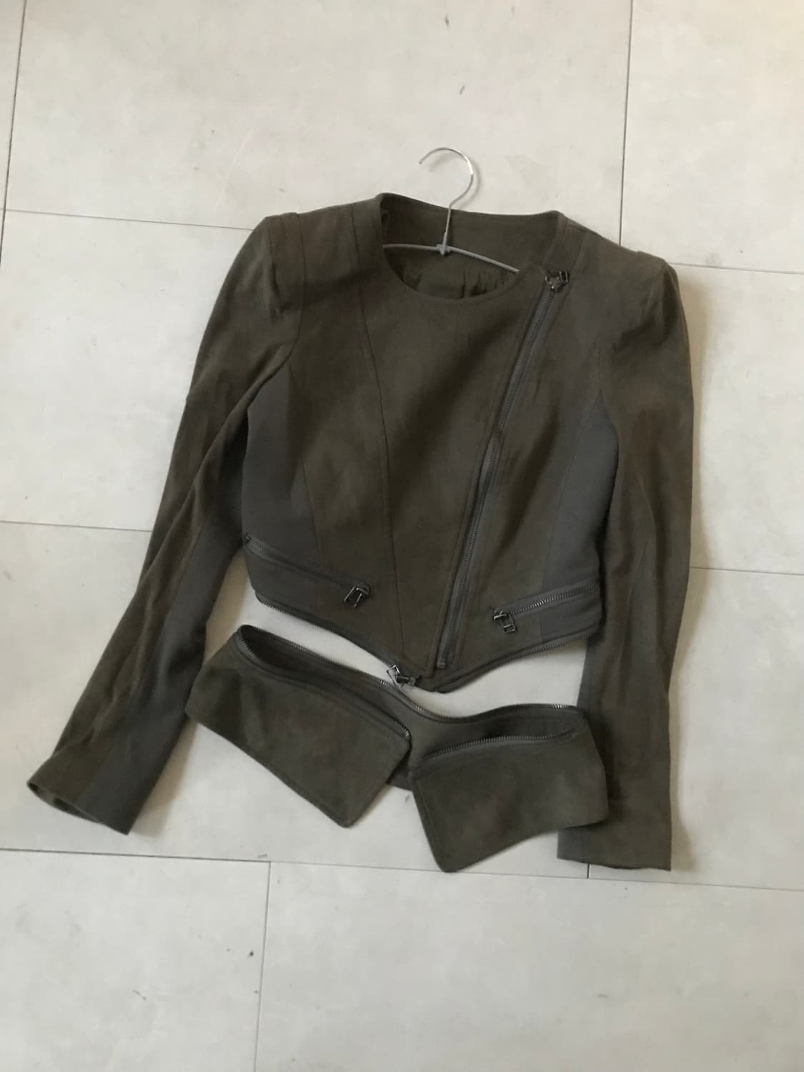 빈티지 브라운 스웨이드 투웨이 자켓 상품이미지9