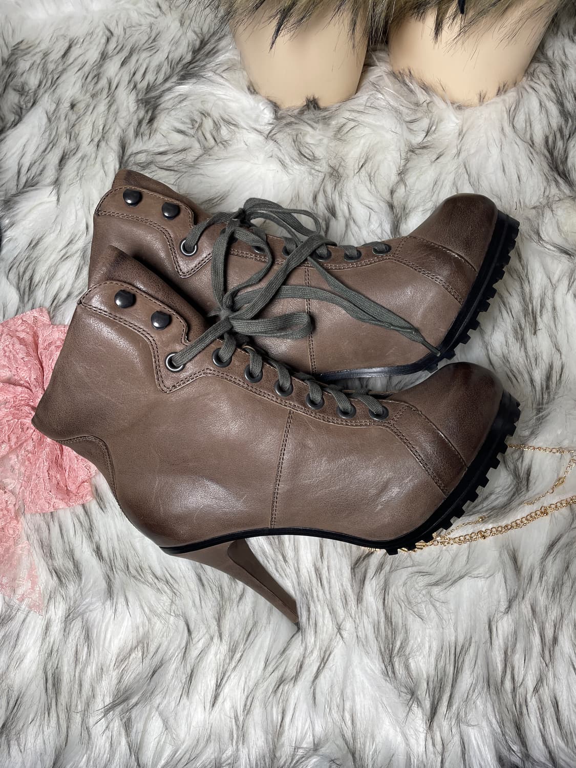 Ash 아쉬 브라운 가보시 부츠 힐 상품이미지7