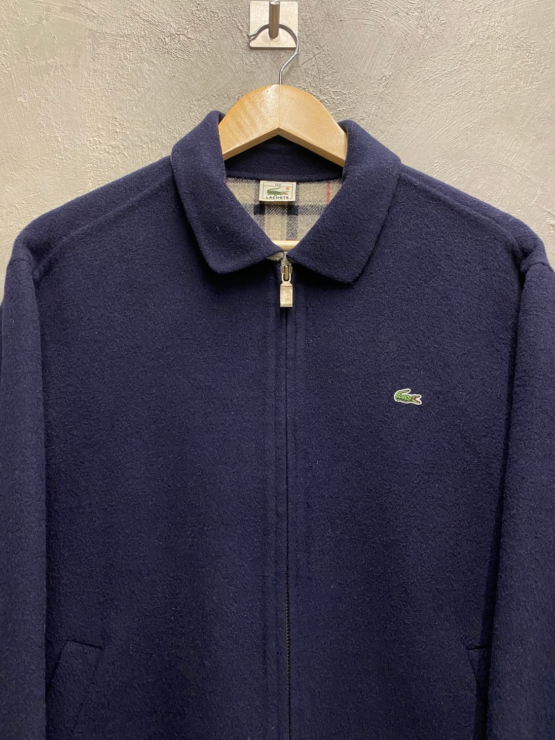 [100] 90s Lacoste 라코스테 네이비 울 블루종 자켓 상품이미지2