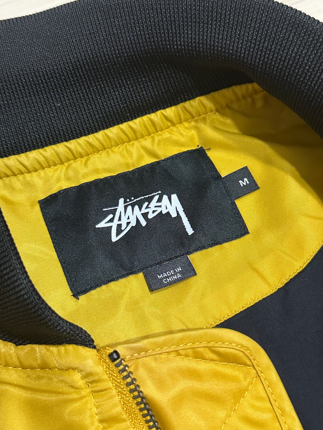 Stussy 스투시 ma-1 블루종 옐로 자켓 상품이미지3
