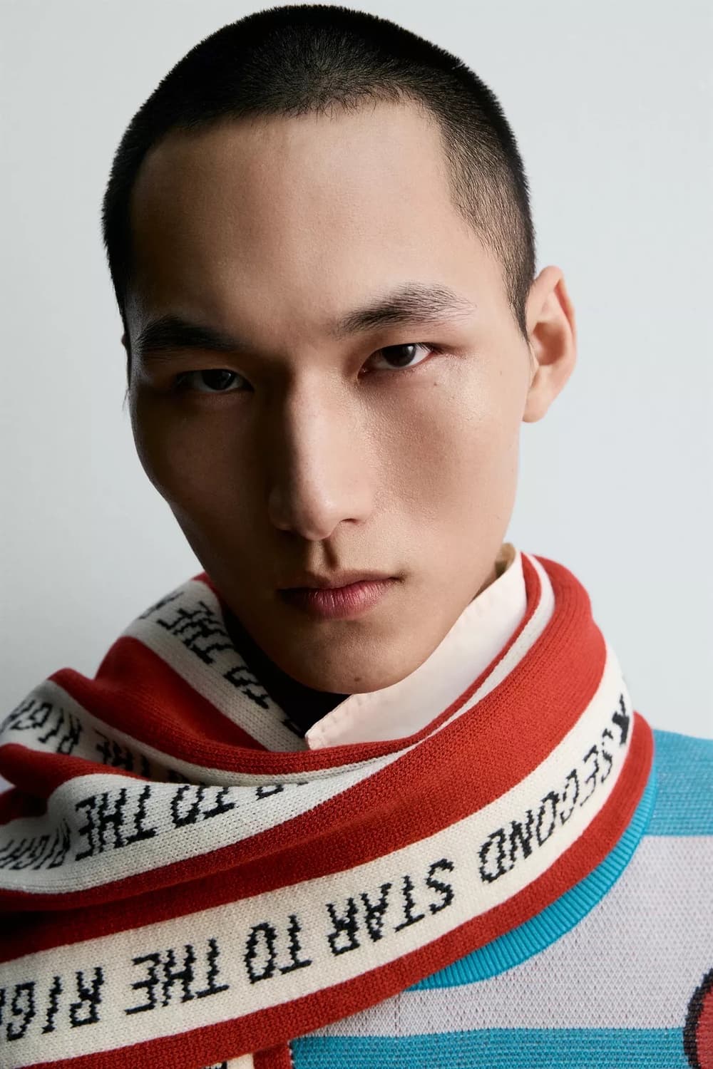 자라 해리 램버트 X 디즈니 피터팬 텍스트 스트라이프 머플러 새상품 상품이미지5