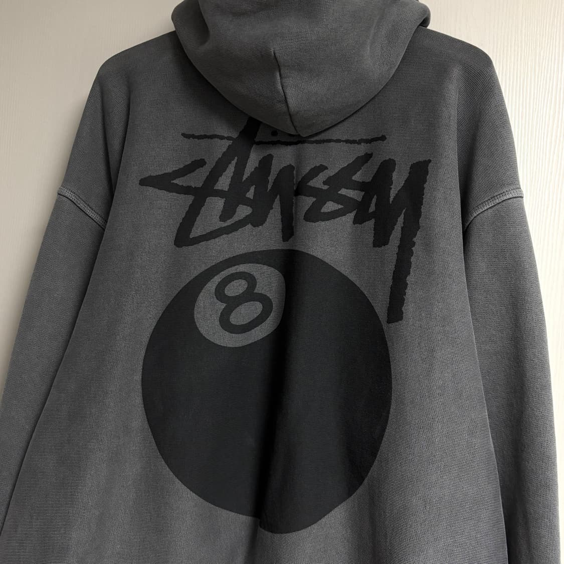 스투시 8볼 피그먼트 빅로고 후드집업 상품이미지7