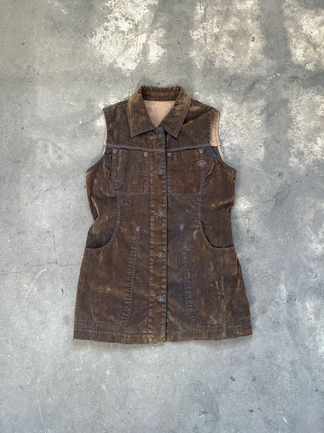 Diesel 디젤 로고 벨벳 베스트  상품이미지2