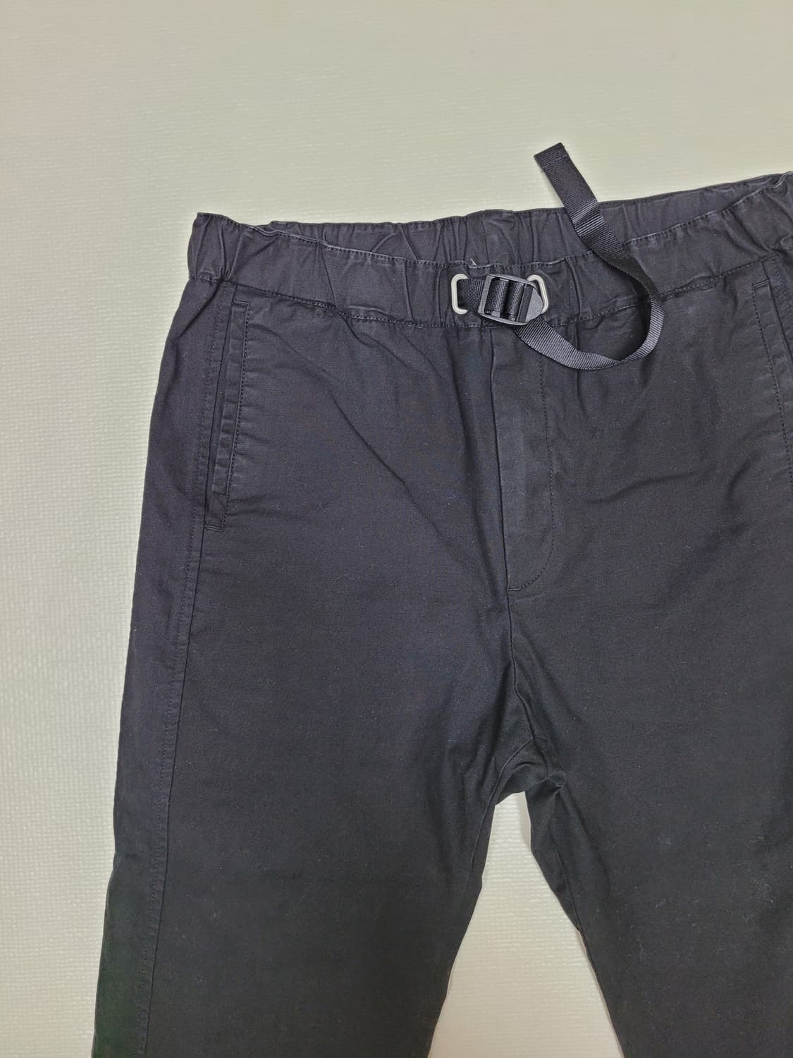 에잇세컨즈 8Seconds 밴딩 버클 면바지 33 블랙 상품이미지4