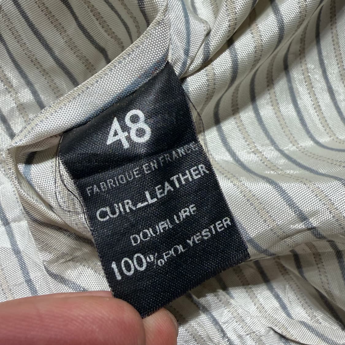 프렌치 빈티지 헤비 카우레더 누벅 A-2 자켓 XL 소가죽 상품이미지7