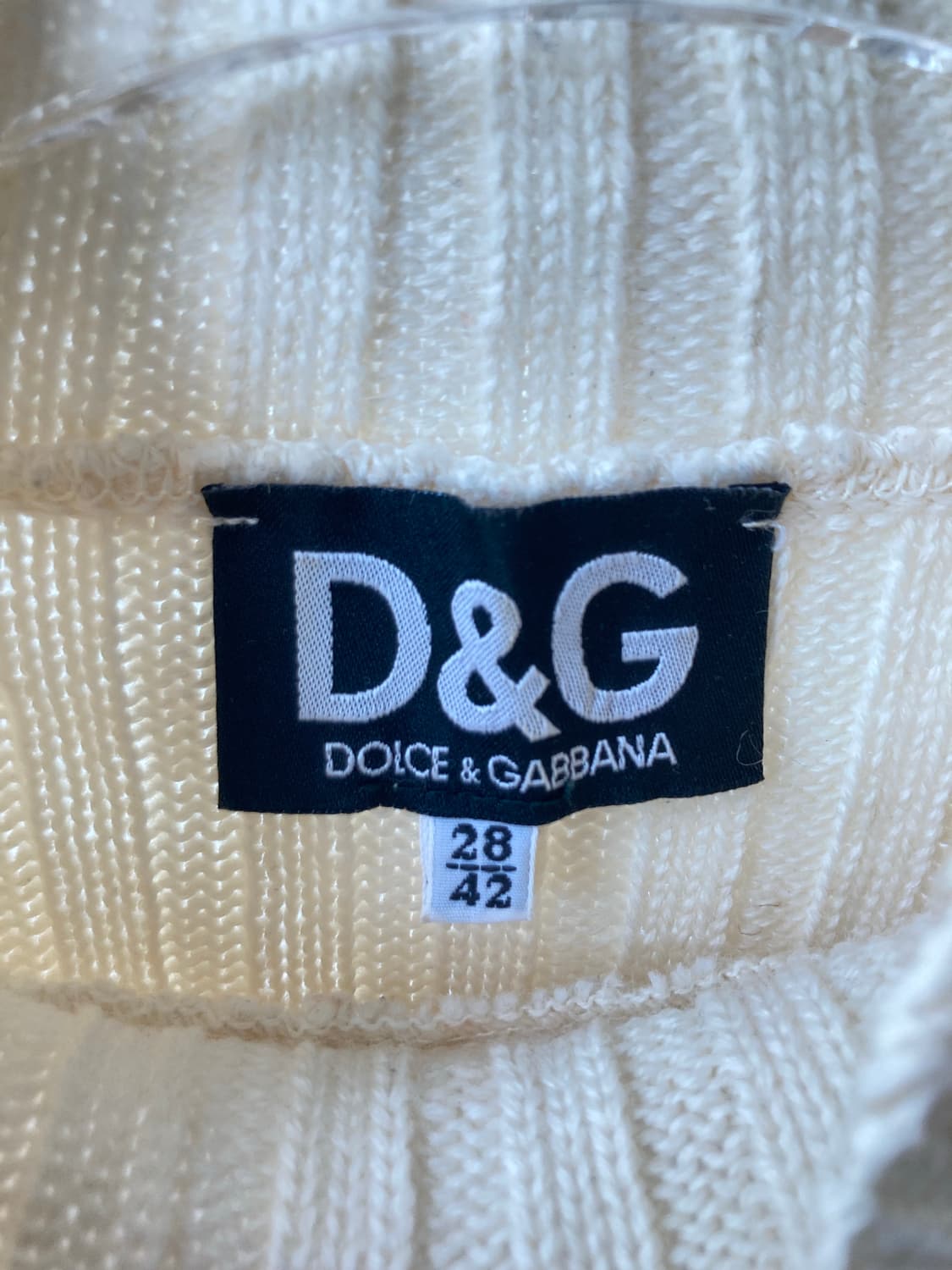 거의새것) 돌체앤가바나 반팔 여성니트 아이보리 상품이미지7