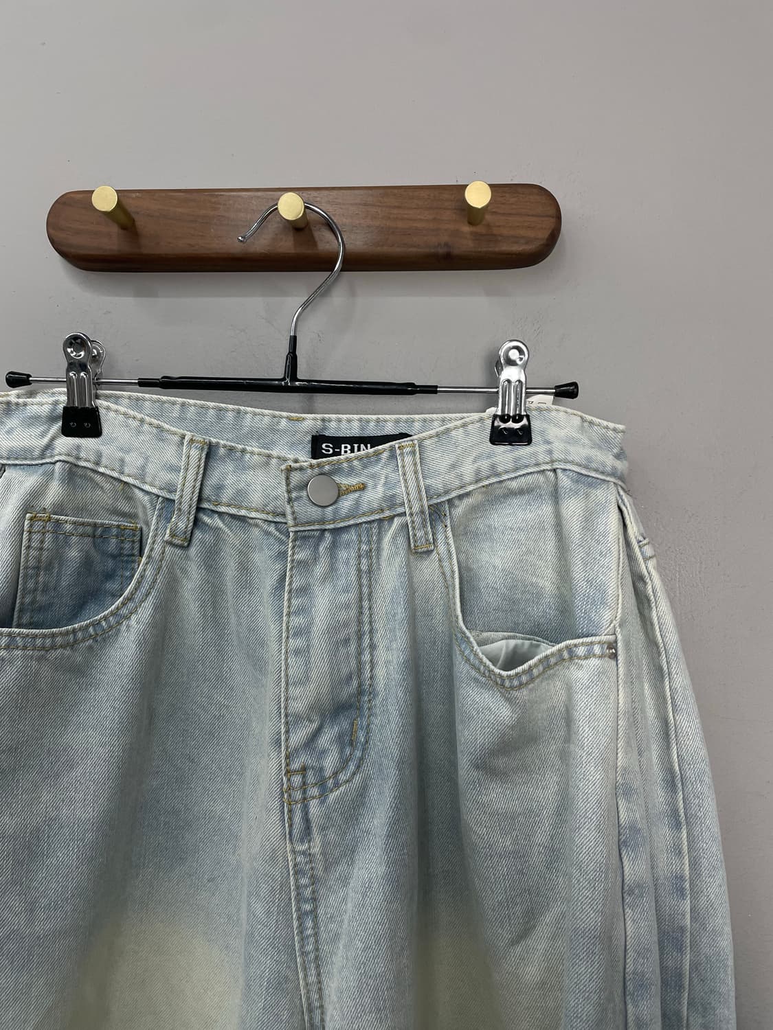 에스빈 진스 연청 와이드 데님 팬츠 H1551 상품이미지3