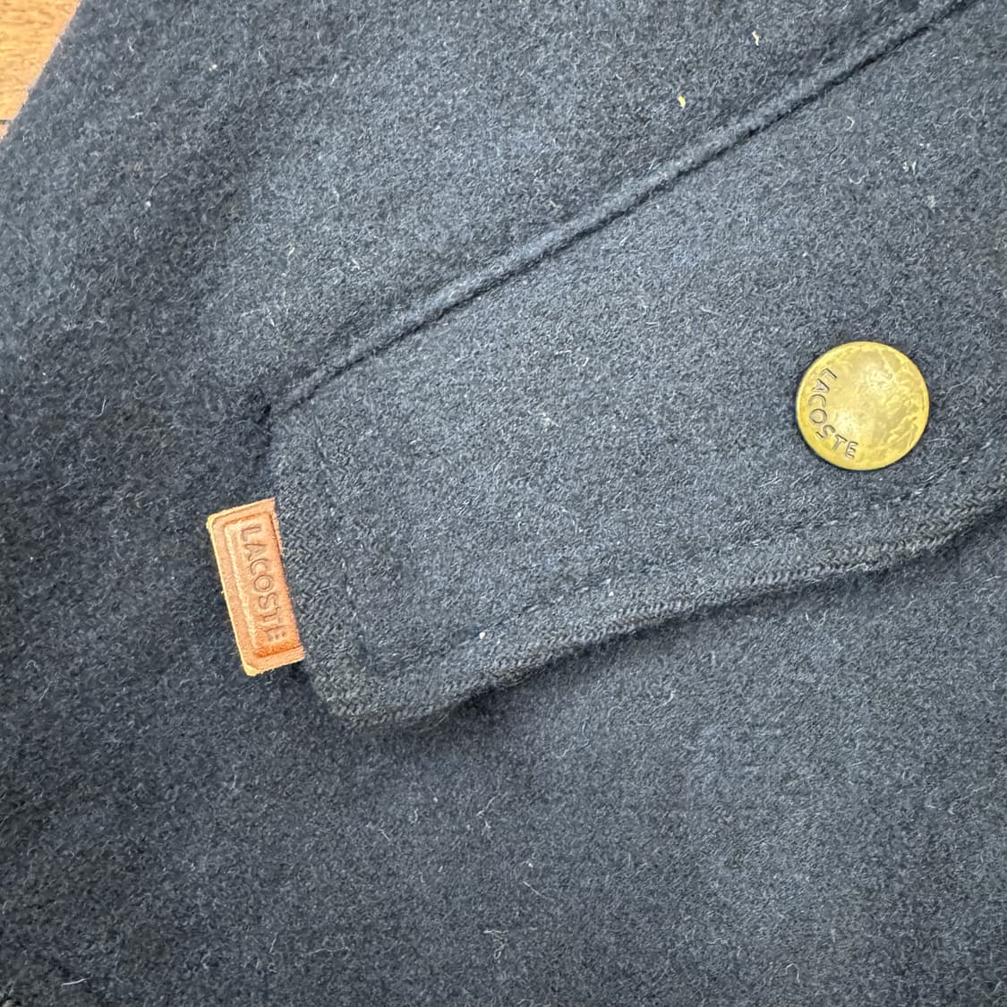 100 라코스테 네이비 울 MA-1 블루종 자켓  상품이미지5