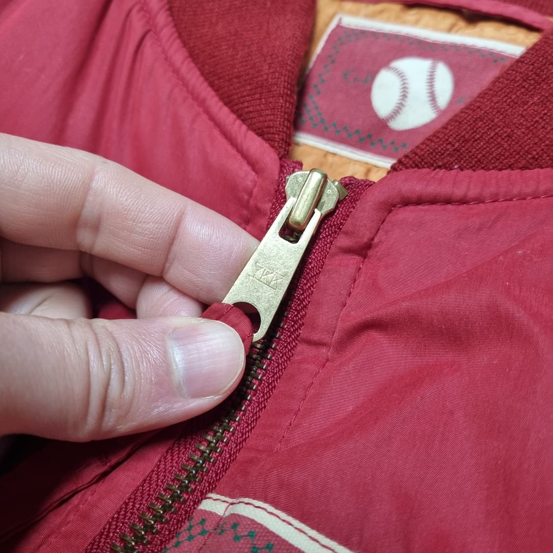 90'S KARL HELMUT 패치워크 봄버자켓 - L 상품이미지4