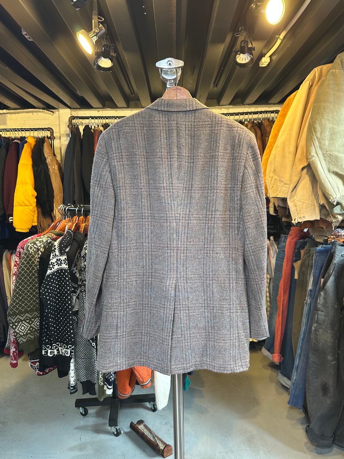 하트 샤프너 마르크스 체크 울 2버튼 스포츠 자켓 상품이미지2