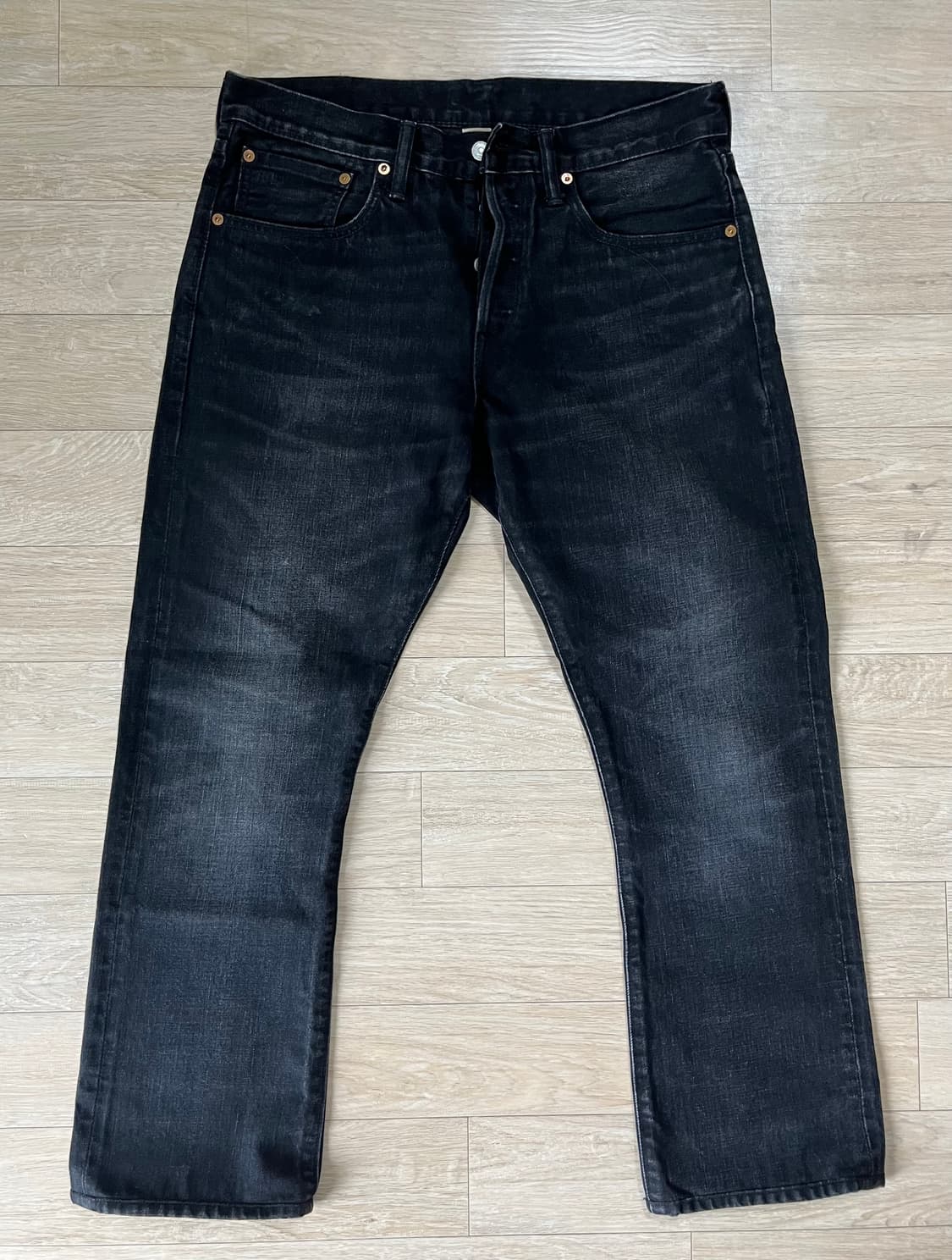 RRL 슬림 부트 디스트레스트 셀비지 상품이미지1