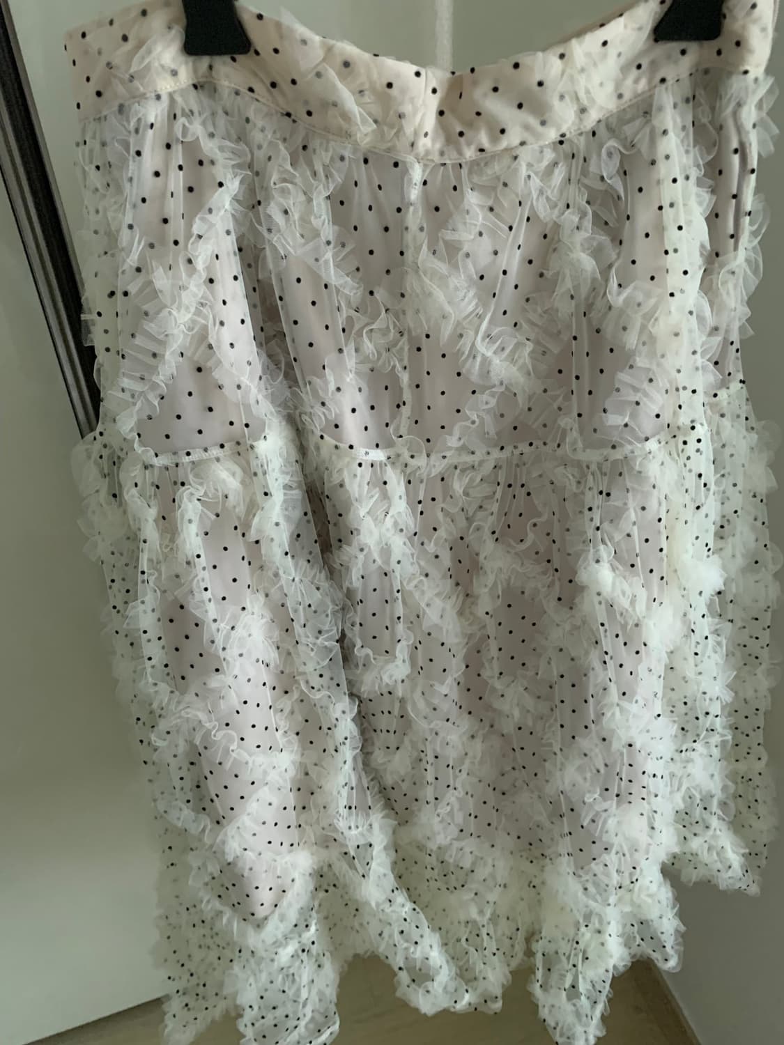 호쿠스포쿠스 Polka dot frill skirt / Champagne 상품이미지7