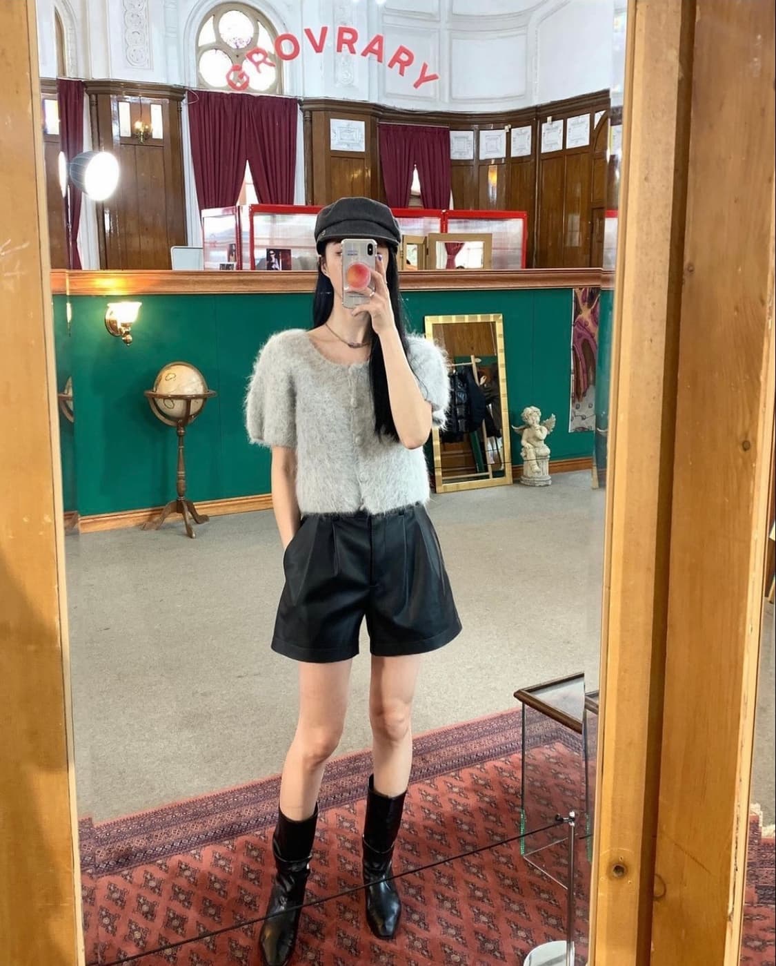 그로브 MIYA 가디건 그레이+TOBIN 팬츠 블랙 [차정원 착용] 상품이미지1