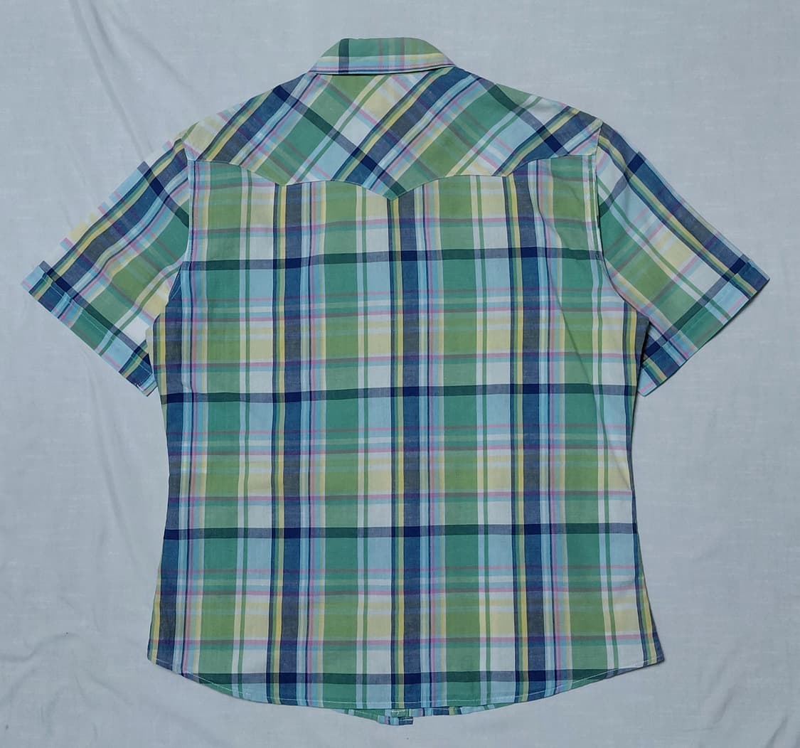 [L] 랭글러(Wrangler) 린넨 혼방 체크 웨스턴 셔츠 - 화사한  상품이미지6