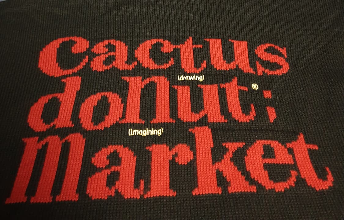 (품절매물) 캑터스도넛마켓 CDM 시그니처로고 니트 블랙 (L) 상품이미지4