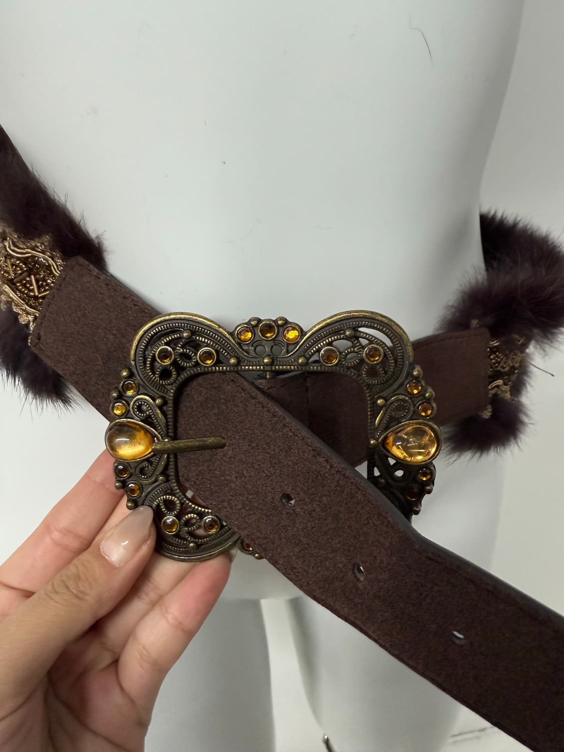 00s fur jewerly belt 상품이미지2