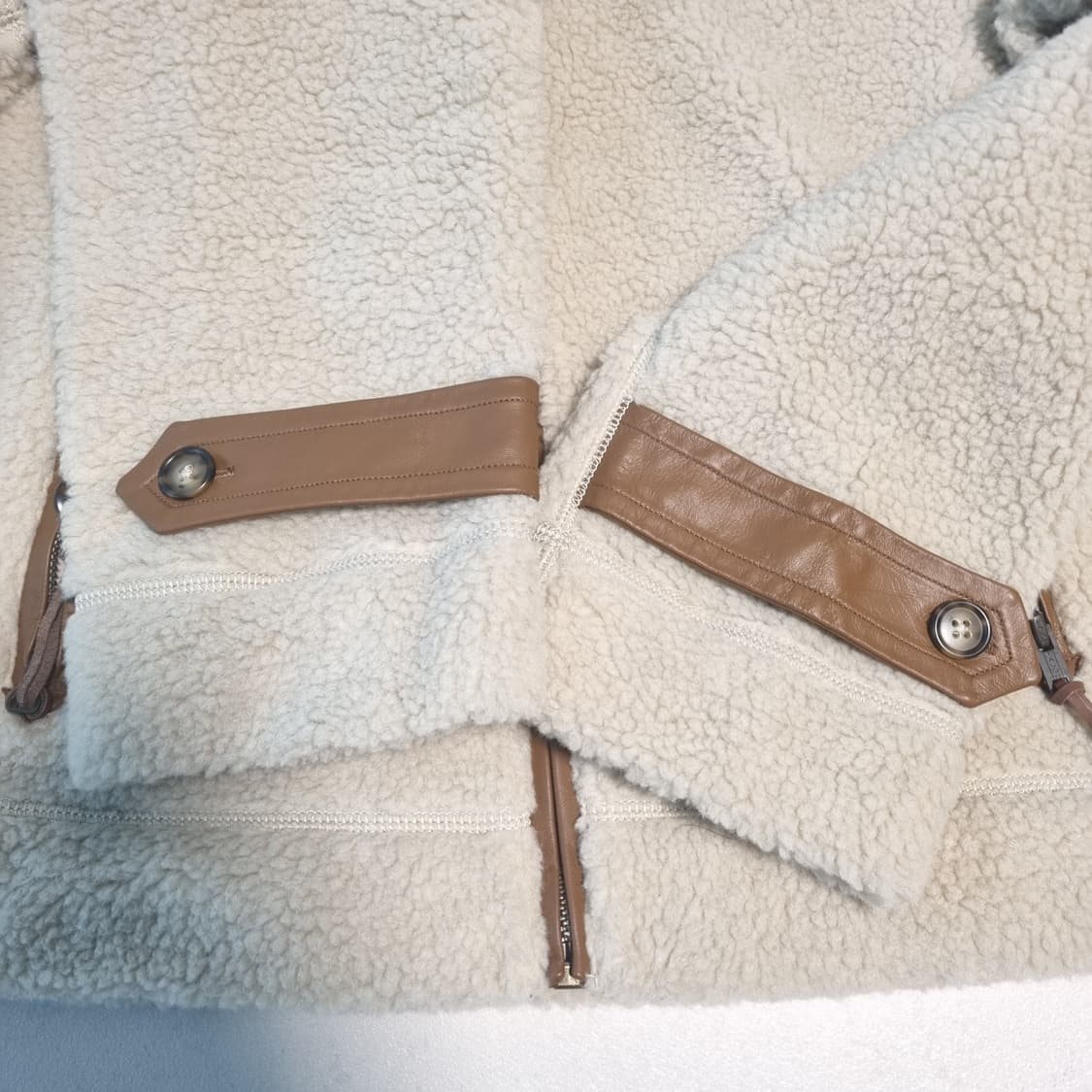 폴로 랄프로렌 양가죽 트림 쉐르파 플리스 자켓 상품이미지5