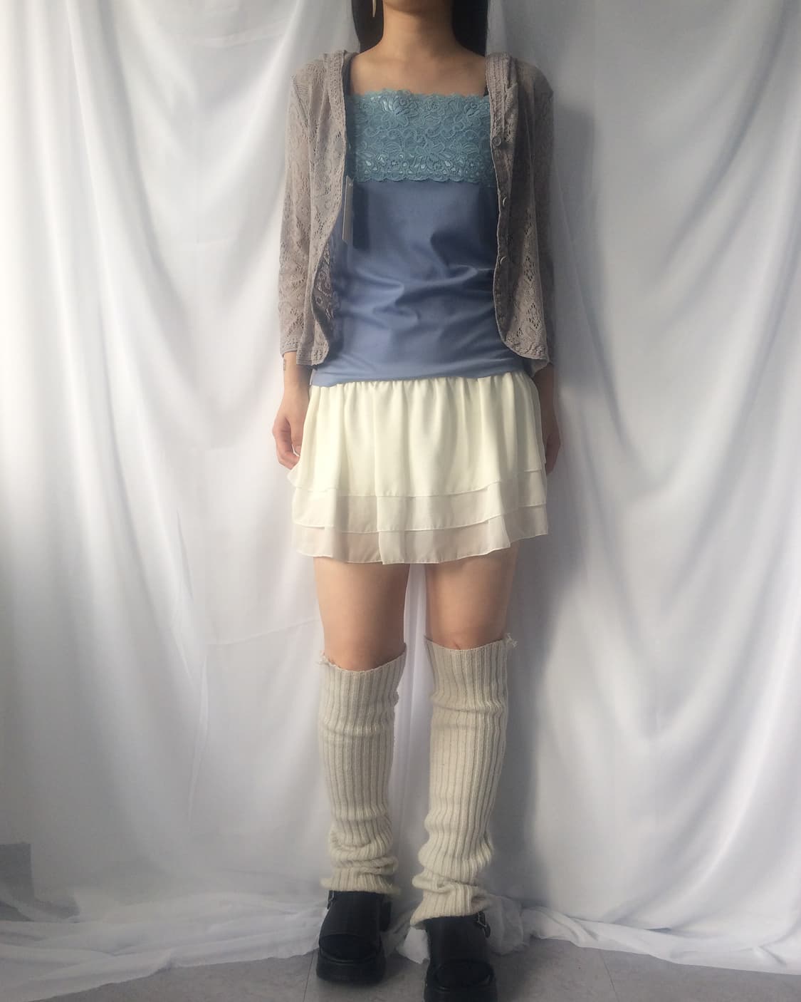 Pattern point hood cardigan 상품이미지6