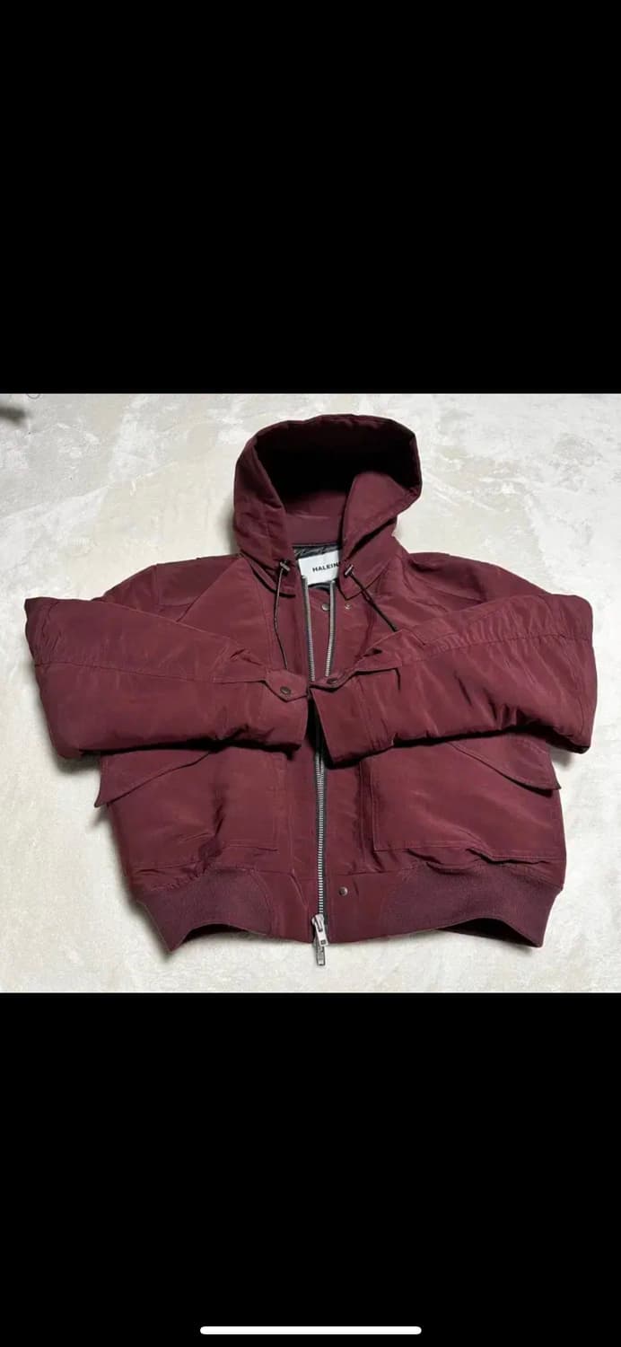 HALEINE 후드 봄버 버건디 상품이미지1
