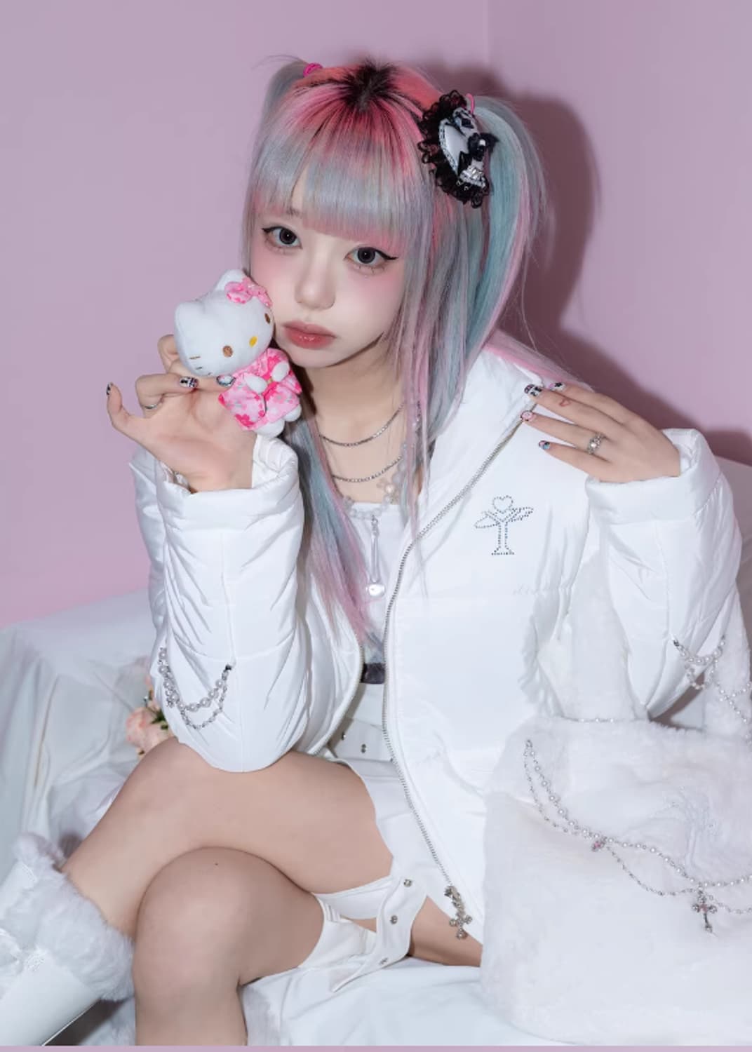 Slim Puffer with Handmade Chains 상품이미지6