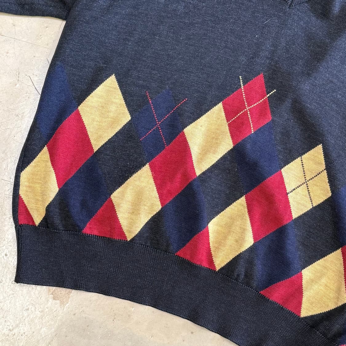 105 크리스찬 디올 아가일 패턴 블랙 브이넥 니트 상품이미지6