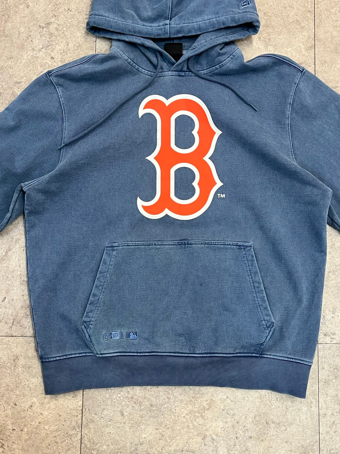 뉴에라 피그먼트 로고 후드티 블루 100 #csz2315 상품이미지6