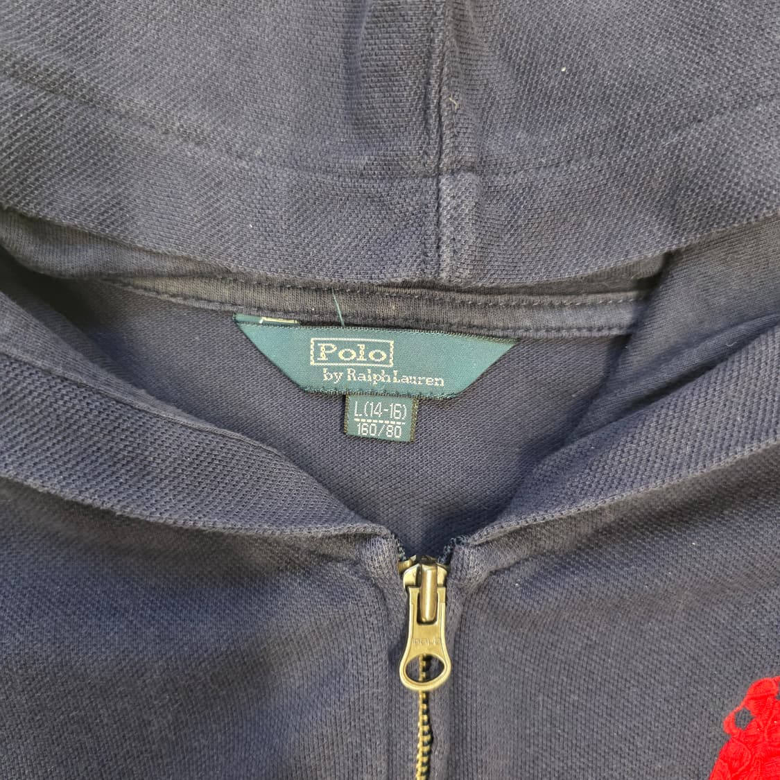 [L]폴로 랄프로렌 레드 빅포니 후드 집업 상품이미지2