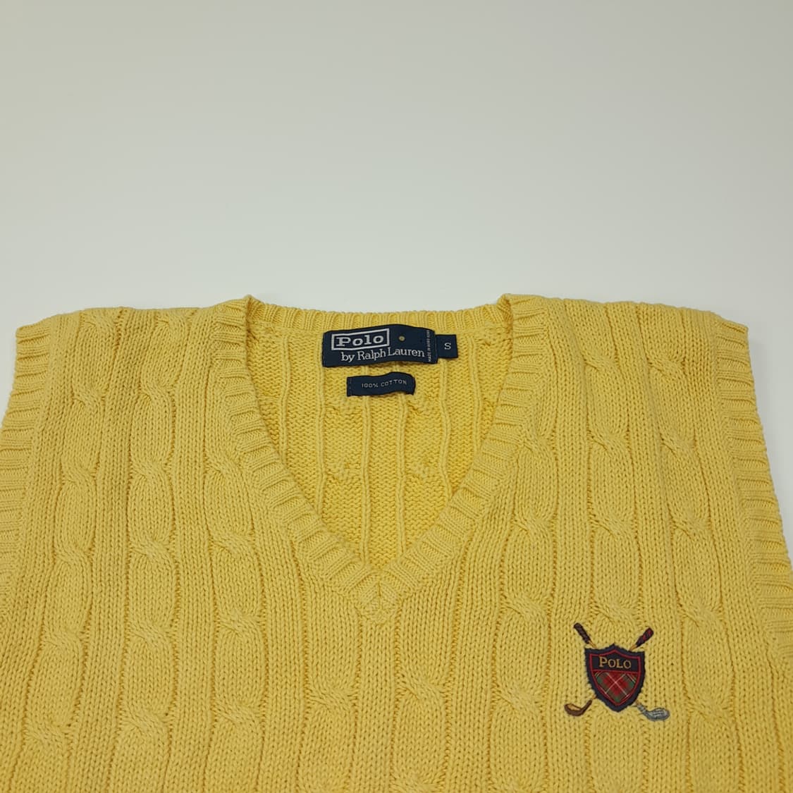 CL013 폴로 코튼 90s홍콩판 골프쉴드 옐로우 케이블 베스트 상품이미지2