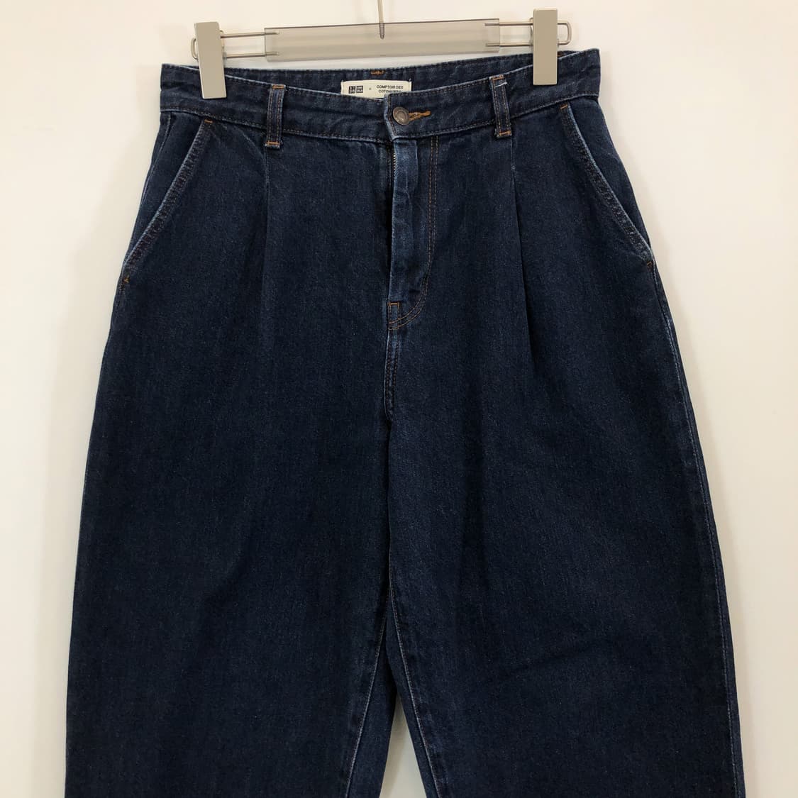 유니클로 꼼뜨와 데 꼬또니에 데님진 핀턱 26 인치 상품이미지2