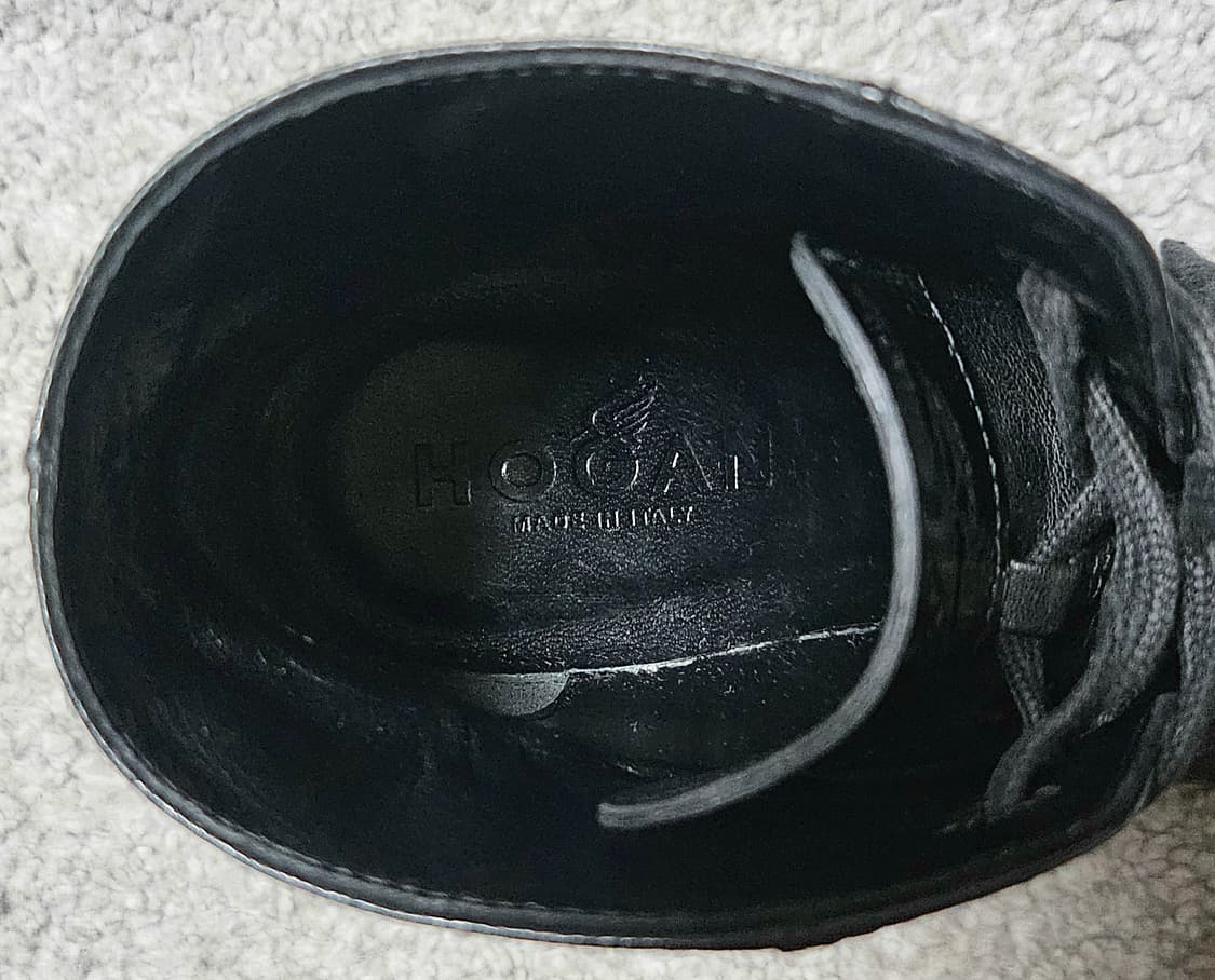 호간 블랙 레이스업 앵클 부츠 상품이미지3