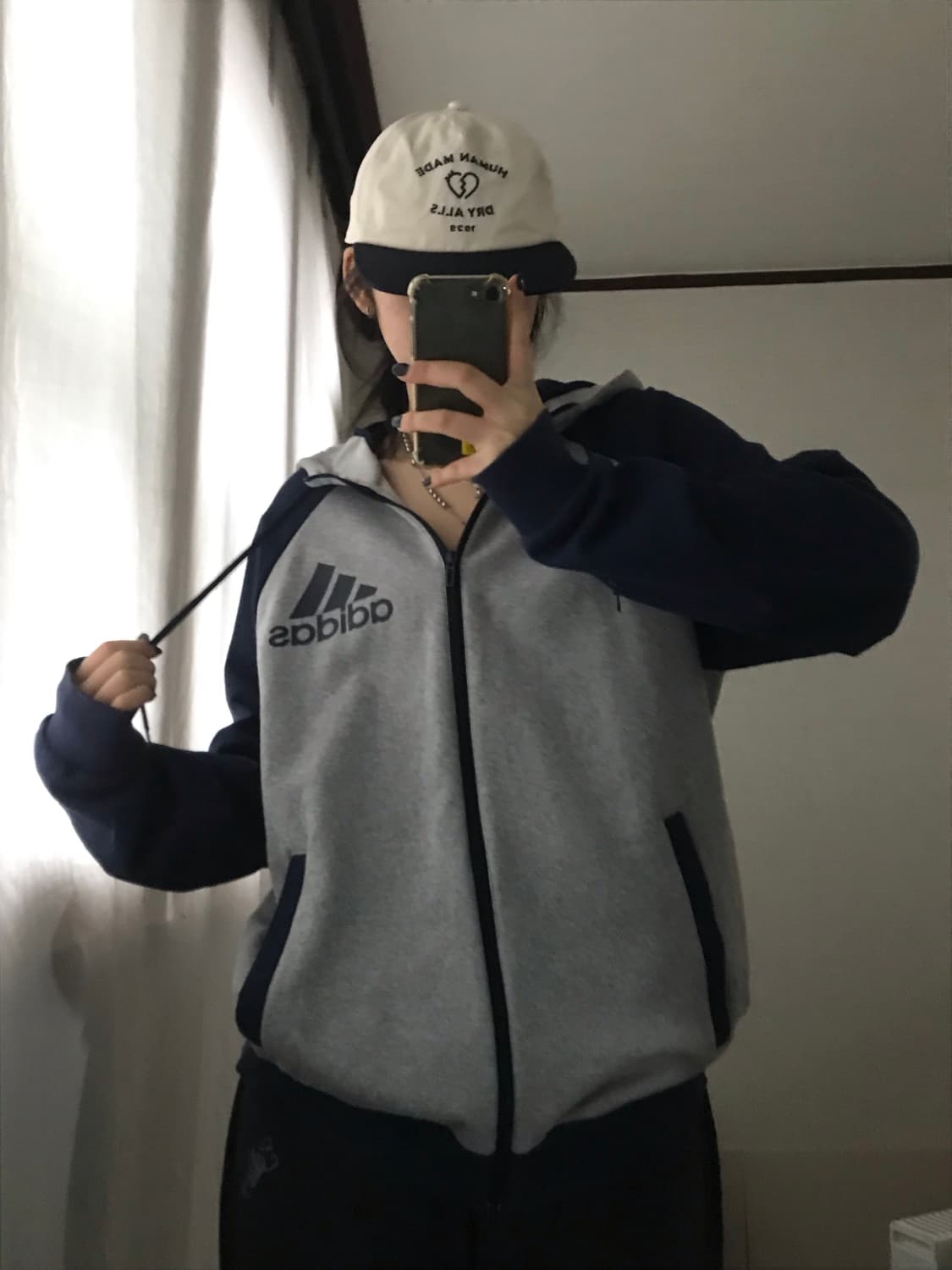 아디다스 네이비 그레이 나그랑 후드집업 상품이미지1