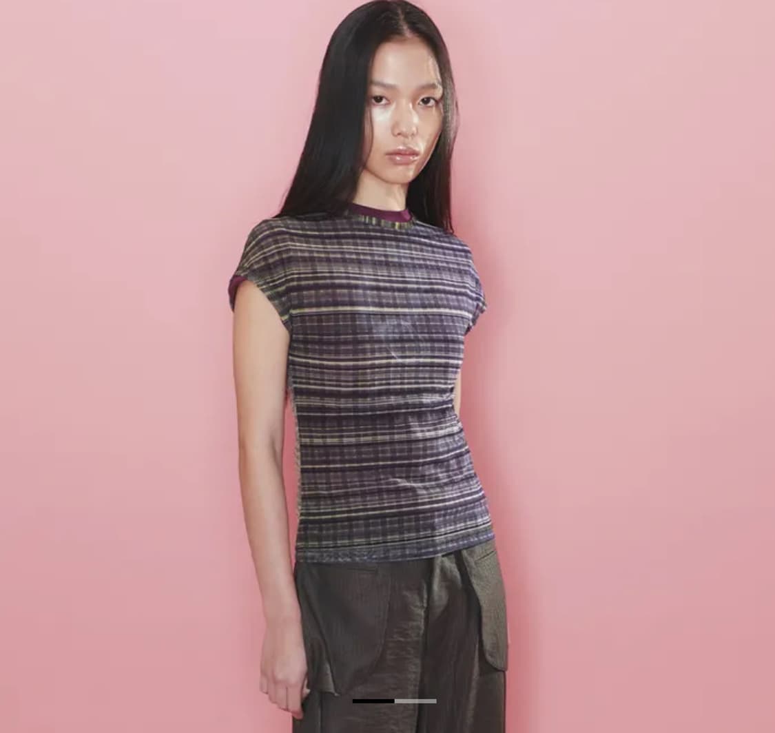 오들리워크샵 매쉬 메쉬 티셔츠 상품이미지1