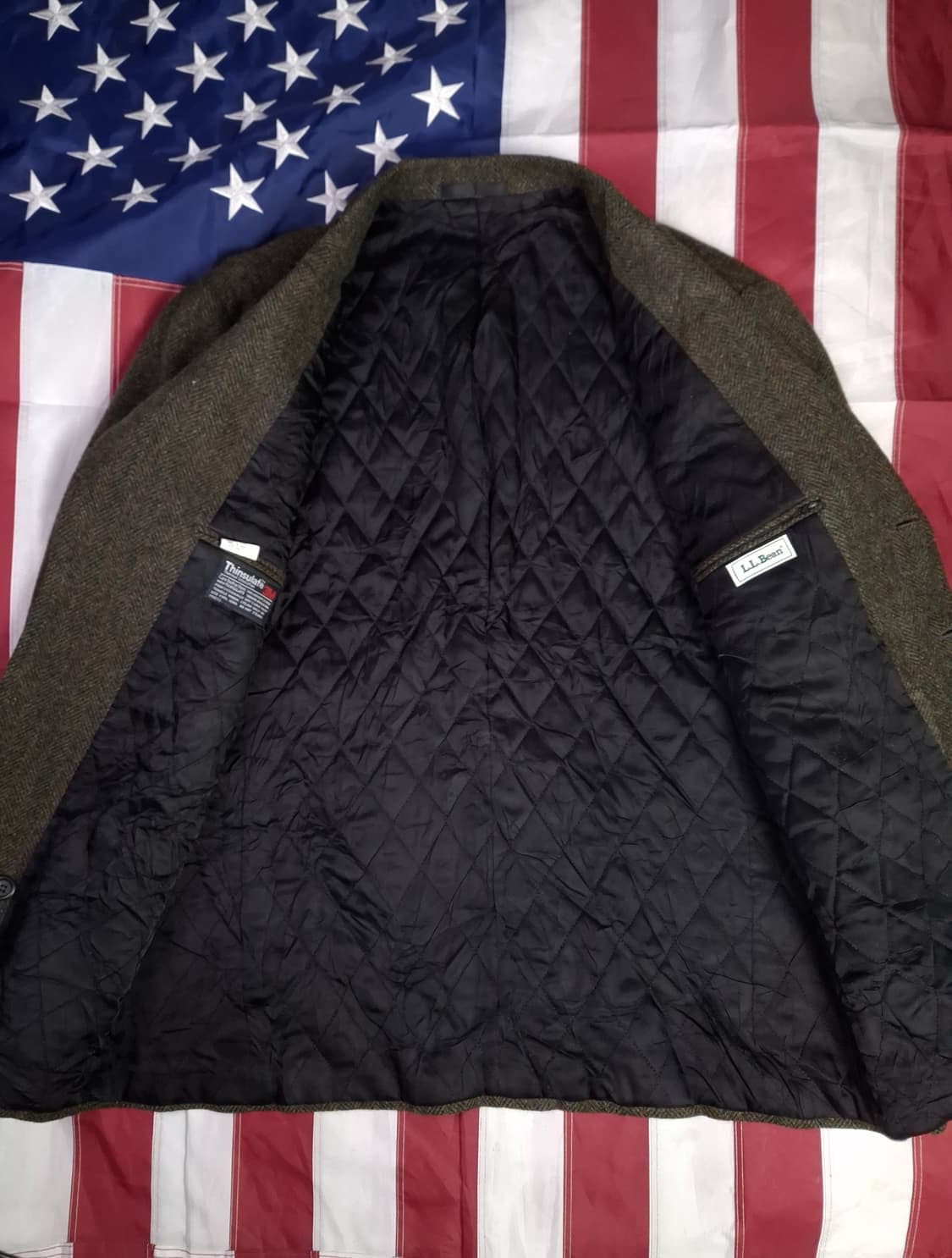 새제품 오리지날 미국제조 엘엘빈 신슐레이트 누빔 헤링본 블레이져 상품이미지9