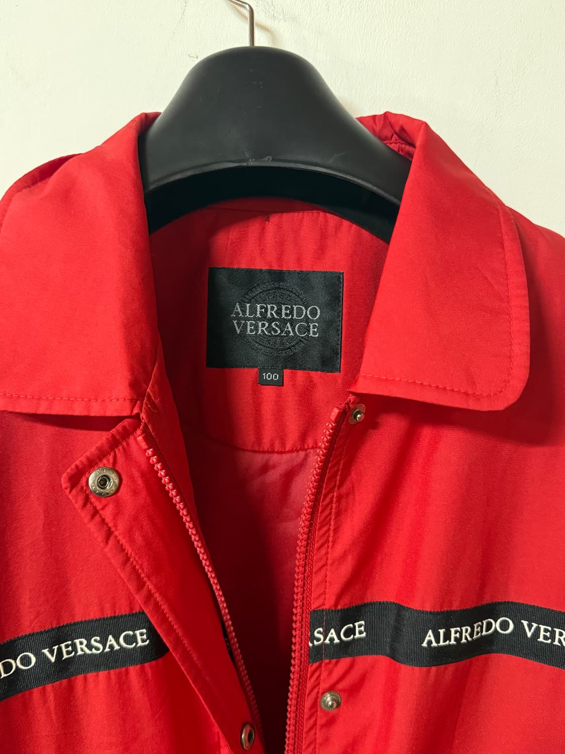 알프레도 베르사체 레드 스트링 자켓 바람막이 100사이즈 상품이미지6