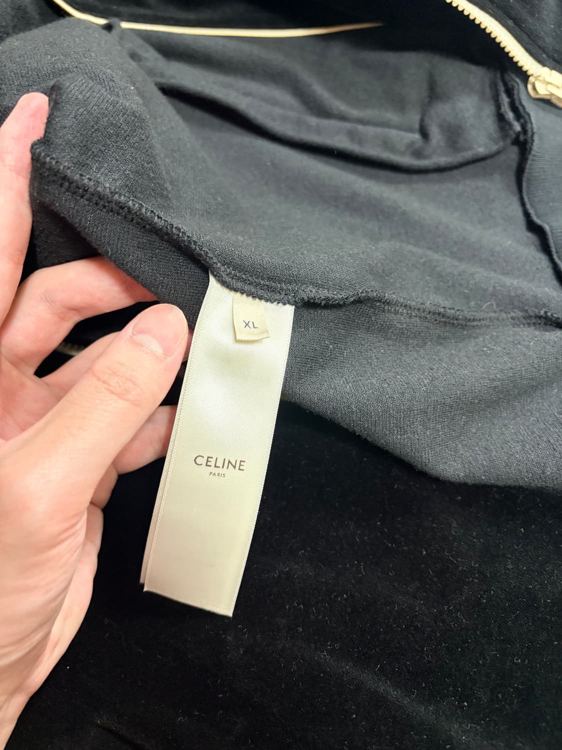 셀린느 벨벳 집업 블랙 XL 상품이미지5