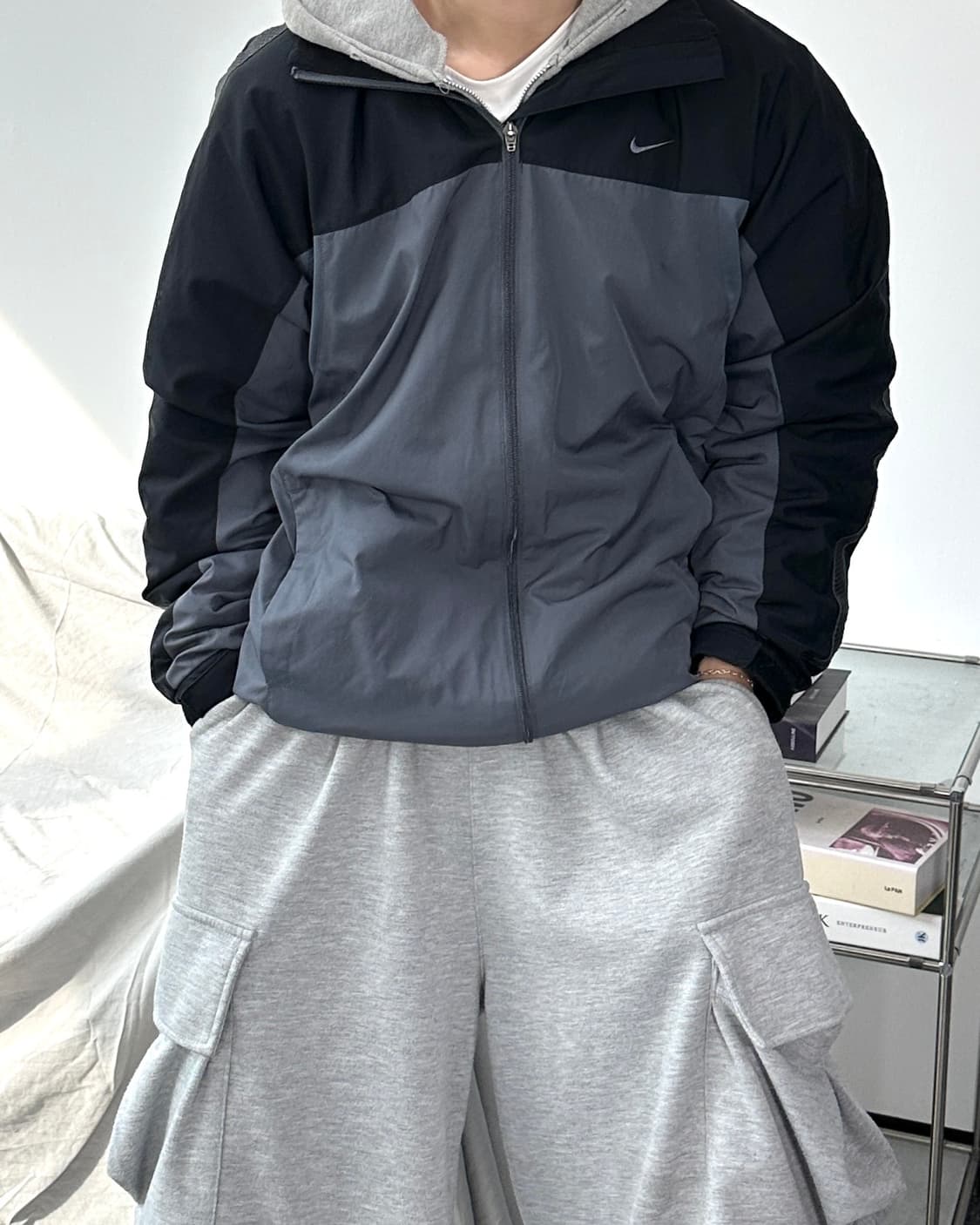 나이키 00s 블랙 믹스컬러 바람막이 L 상품이미지1