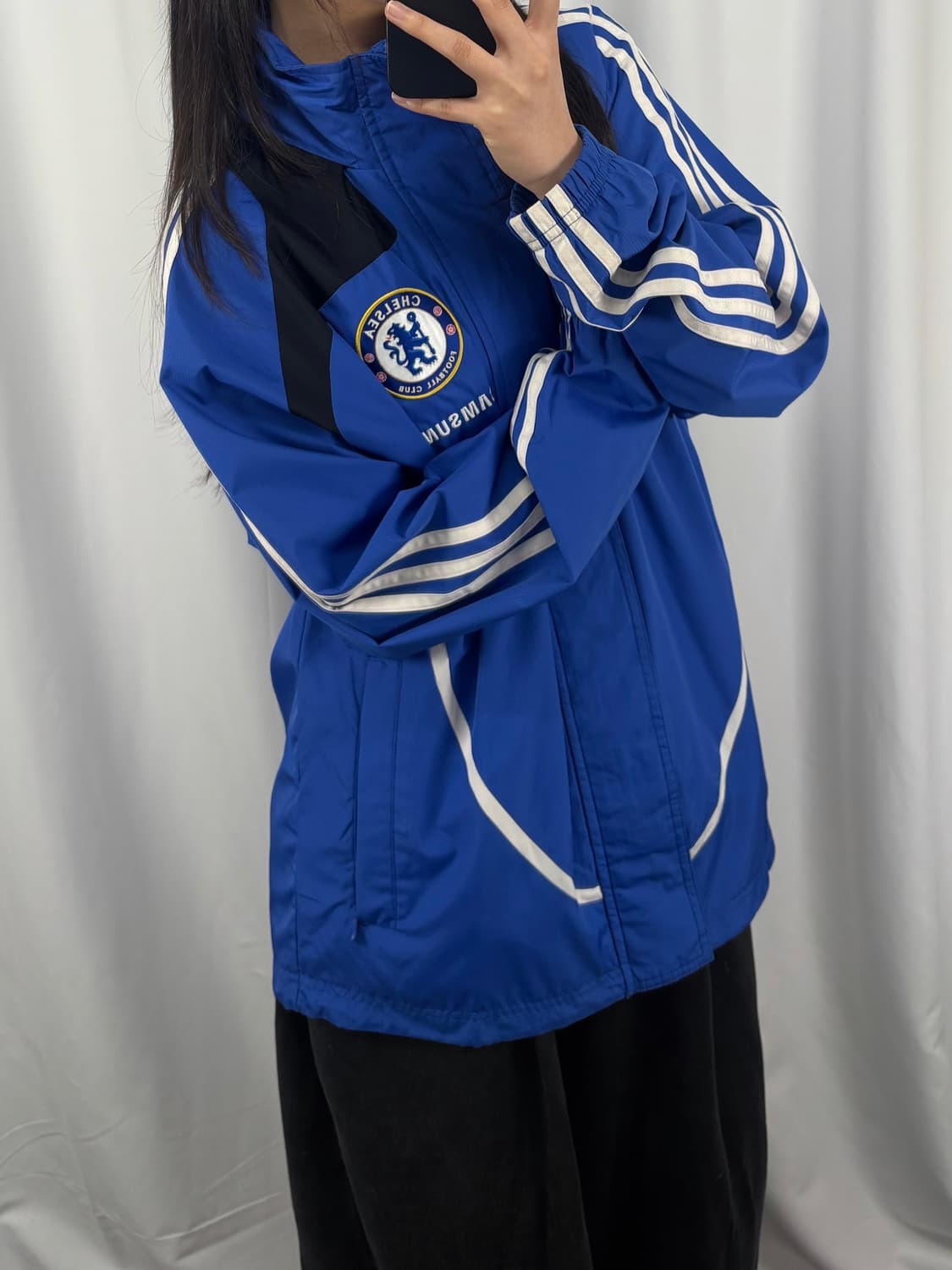 아디다스 08-09 첼시 삼성 블루 바람막이 자켓 상품이미지3