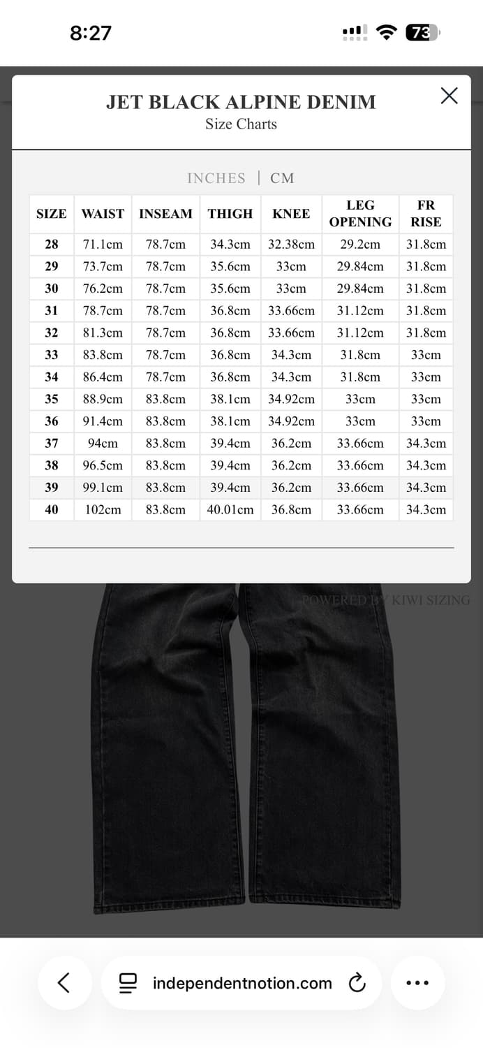 Indepdent notion 와이드레그 14oz 데님 상품이미지4