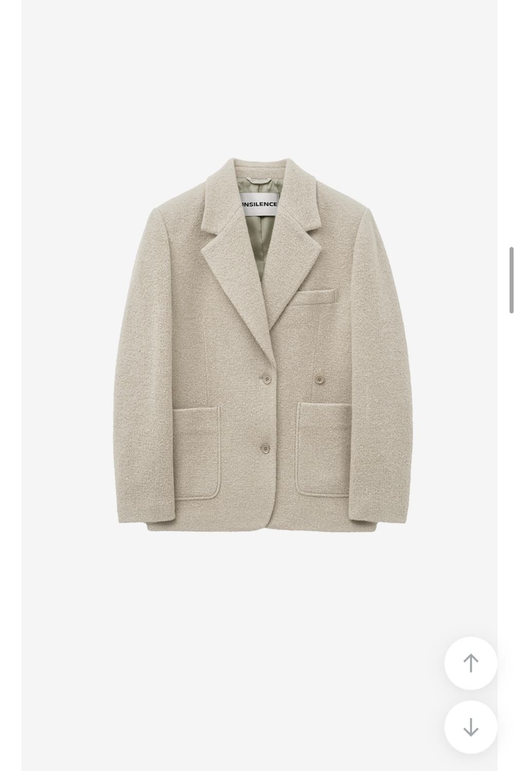 인사일런스우먼 부클 투웨이 자켓 베이지 상품이미지2